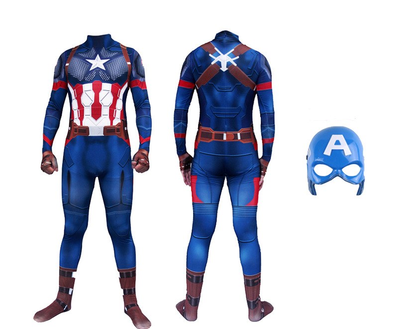 Captain America Style Muscle Bodysuit